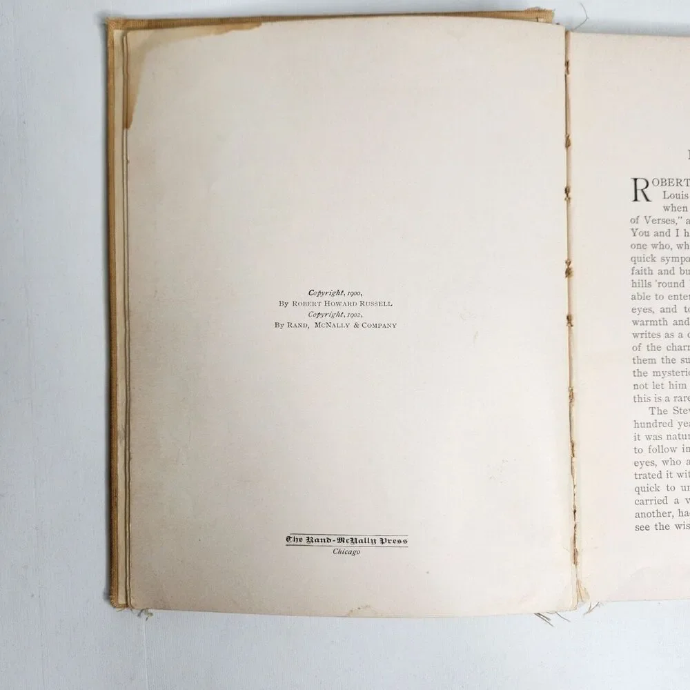 Antique 1902 A Child's Garden of Verses Robert Louis Stevenson Illustrated Book‎